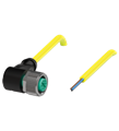 Pepperl+Fuchs V11-W-YE2M-PVC-U Female cordset single-ended M12 angled A-coded, 3-pin, PVC cable yellow, UL approved