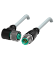 Pepperl+Fuchs V15-W-15M-PVC-V15-G Cordset M12 socket angled to M12 plug straight A-coded, 5-pin, PVC cable grey