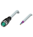 Pepperl+Fuchs V17-G-20M-PUR Female cordset single-ended M12 straight A-coded, 8-pin, PUR cable grey, shielded
