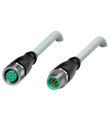 Pepperl+Fuchs V19-G-1,8M-PUR-ABG-V19-G Cordset M12 socket straight to M12 plug straight A-coded, 8-pin, PUR cable grey, shielded