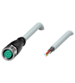 Pepperl+Fuchs V19-G-25M-PUR-ABG0 Female cordset single-ended M12 straight A-coded, 8-pin, PUR cable grey, shielded