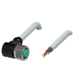 Pepperl+Fuchs V19-W-10M-PUR-ABG Female cordset single-ended M12 angled A-coded, 8-pin, PUR cable grey, shielded