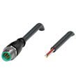Pepperl+Fuchs V19S-G-BK1M-PUR-U Male cordset single-ended M12 straight A-coded, 8-pin, PUR cable black, UL approved