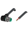 Pepperl+Fuchs V19S-W-BK5M-PUR-U Male cordset single-ended M12 angled A-coded, 8-pin, PUR cable black, UL approved