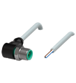 Pepperl+Fuchs V1S-WV4A-20M-PVC Male cordset single-ended M12 angled stainless steel 14404, A-coded, 4-pin, PVC cable grey