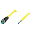 Pepperl+Fuchs V3-GM-YE10M-PVC-U Female cordset single-ended M8 straight A-coded, 3-pin, PVC cable yellow, UL approved