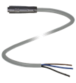 Pepperl+Fuchs V3-GR-5M-PUR Female cordset single-ended M8 snap-lock straight A-coded, 3-pin, PUR cable grey
