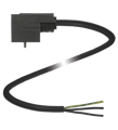 Pepperl+Fuchs VMBI-2+P/Z2-2,5M-PUR Valve connector, Form B (Ind), 2+PE, LED, Z diode, PUR cable
