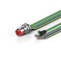 Beckhoff ZK7714-CB00-Axxx B23, ENP cable, PUR, 5 G 40 mm² + (1 x 4 x AWG22), drag chain suitable, key 2 (400 V AC)