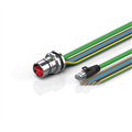Beckhoff ZK7314-BY00-Axxx B23, ENP cable, PUR, 5 G 40 mm² + (1 x 4 x AWG22), drag chain suitable, key 1 (2 x 24 V DC + PE)