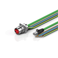 Beckhoff ZK7314-AS00-Axxx B23, ENP cable, PUR, 5 G 40 mm² + (1 x 4 x AWG22), drag chain suitable, key 1 (2 x 24 V DC + PE)