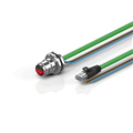Beckhoff ZK7224-BU00-Axxx B17, ENP cable, PUR, 4 x 15 mm² + (1 x 4 x AWG22), drag chain suitable, key 1 (2 x 24 V DC)