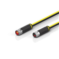 Beckhoff ZK7102-0607-Axxx B12, ENP cable, PUR, 2 x 075 mm² + (1 x 4 x AWG22), drag chain suitable, key 1 (24 V DC)