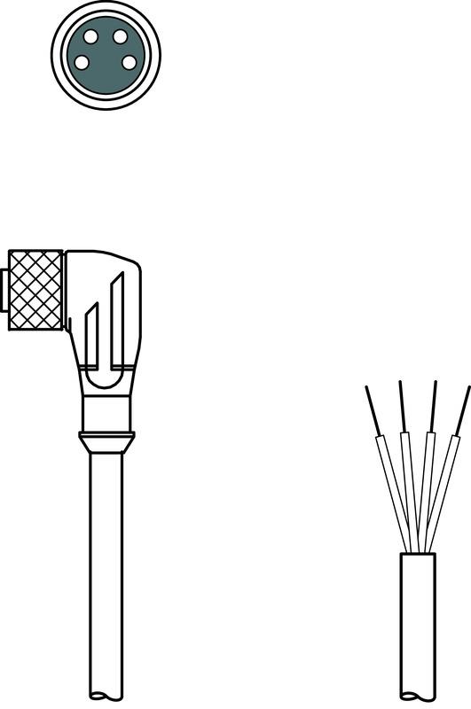 Leuze KD U-M8-4W-V1-100 Bağlantı kablosu Turkiye