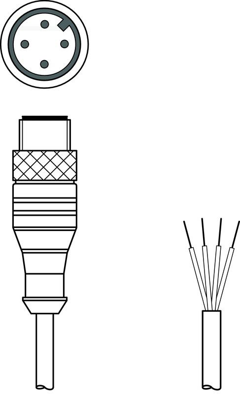 Leuze CB-M12-2000-4GMB Bağlantı kablosu Turkiye