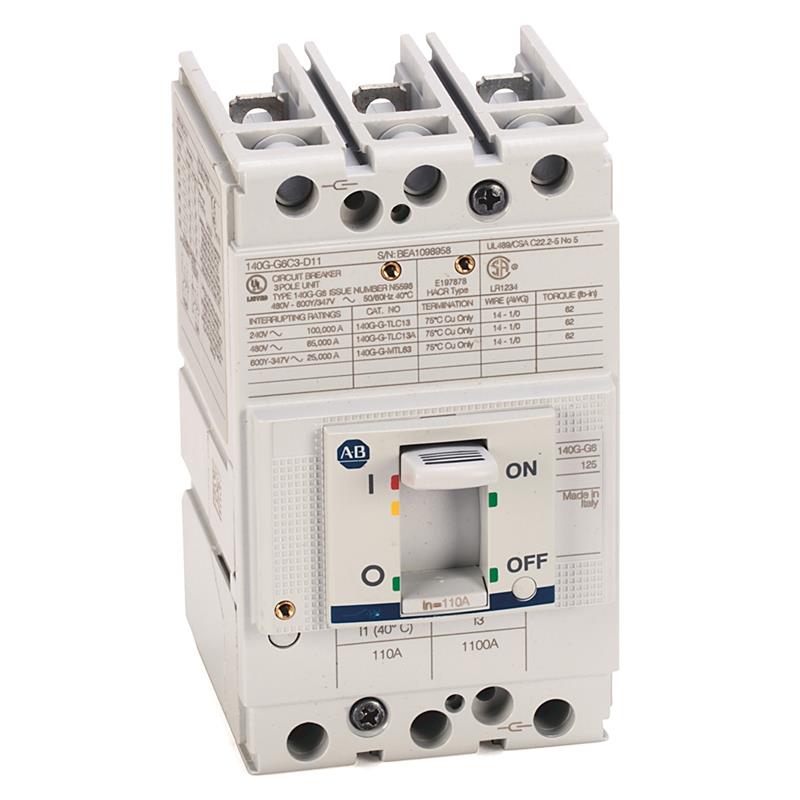 Allen Bradley 140G-G6C3-D10 140G 125A Frame Molded Case Ckt-Bkr Turkiye