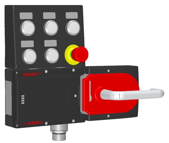 Euchner MGB-L1HC-ARA-R-156860 Locking set MGB-L1H-ARA, (guard locking by spring force) with 5 pushbuttons, emergency stop, incl label carrier, RC26 Turkiye