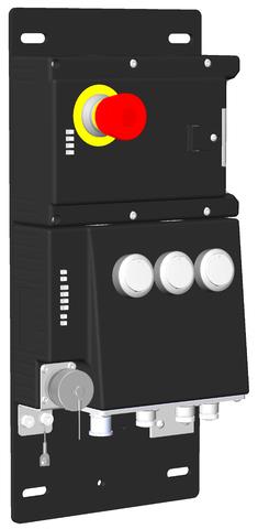 Euchner MGB-L2B-EIA-R-136508 Locking module MGB-L2-EI (guard locking by solenoid force) with 3 pushbuttons, emergency stop, RC12 Turkiye