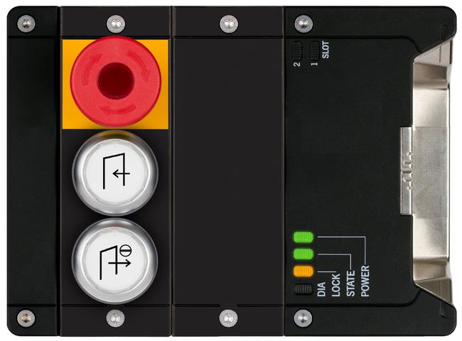 Euchner MGB2-I-MLI-U-YA4E5-KA-R-163645 Interlocking module MGB2-I-MLI (2 pushbuttons, emergency stop, door hinge on right) Turkiye