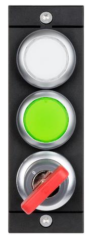 Euchner MSM-1-P-CA-PPW-D4-161474 Submodule MSM-1-P (2 illuminated pushbuttons, middle, top/bottom, key-operated rotary switch) Turkiye