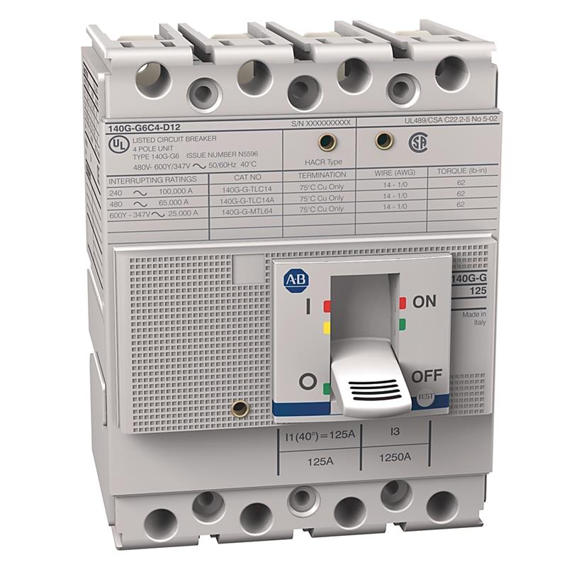 Allen Bradley 140G-G3C4-D10 140G 125A Frame Molded Case Ckt-Bkr Turkiye
