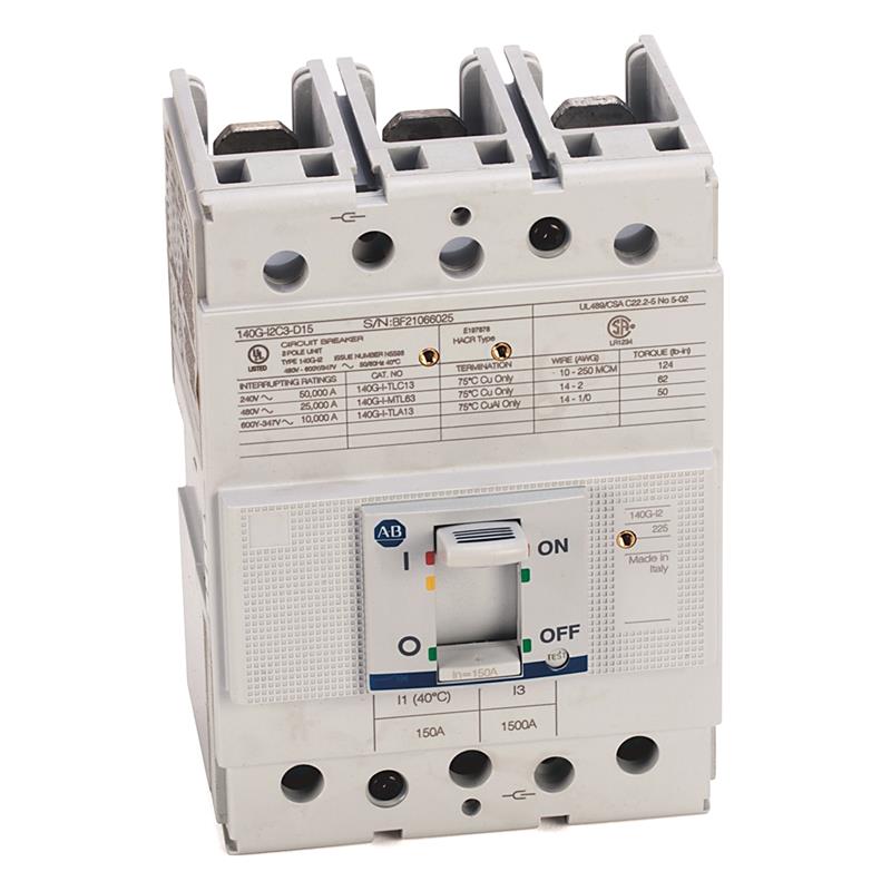 Allen Bradley 140G-I2C4-D15 140G 225A Frame Molded Case Ckt-Bkr Turkiye