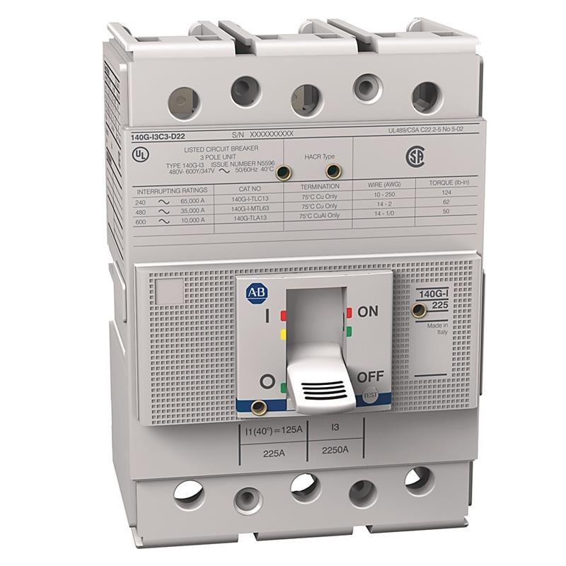 Allen Bradley 140G-I3C4-D17 140G 225A Frame Molded Case Ckt-Bkr Turkiye