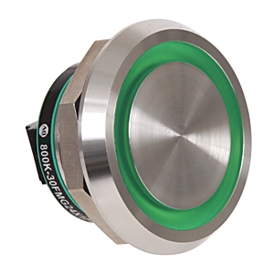 Allen Bradley 800K-30FMG24X10U100 800K 305mm Piezo Push Button 24V AC/DC Illuminated Green 1 NO Symbol Turkiye