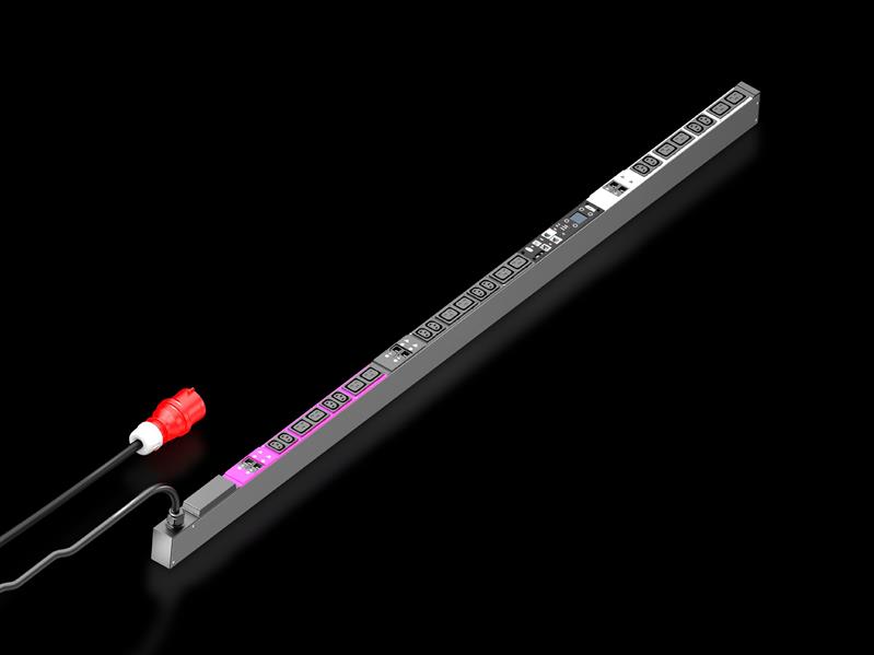 Rittal DK 7979.539 DK PDU ilave ölçümlü, kompakt basic güç dağıtımı, çıkış başına enerji ölçümü dahil, network ara yüzlü ve ekranlı ile GUD: 44x1695x70 mm, IEC 60 320: 12x C13 + 12x C19 Turkiye
