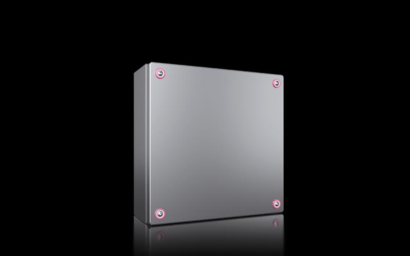 Rittal KX 1567.000 KX terminal kutusu, GYD: 300x300x120 mm, paslanmaz çelik 14301, montaj plakasız, kapaklı, hızlı kilit ile Turkiye
