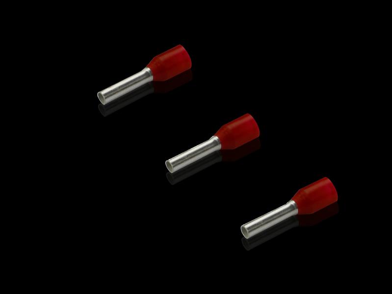 Rittal AS 4050.773 Kablo uç yüksükleri, kablo montajı için, 15 mm², AWG 16, 8 mm, kırmızı, dökme 500 adet Turkiye