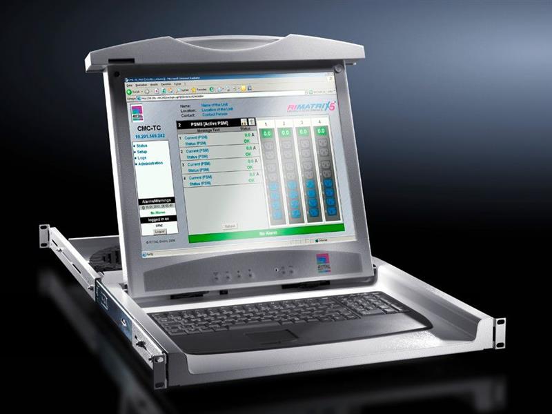 Rittal DK 9055.312 DK Monitör/klavye ün, 1U, İngilizce, RAL7035 Turkiye