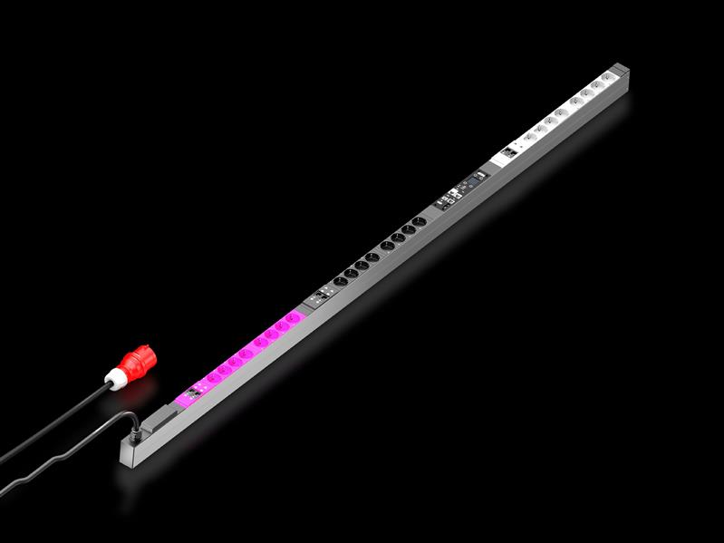 Rittal DK 7979.234 DK PDU ölçümlü, kompakt basic güç dağıtımı, çıkış başına enerji ölçümü dahil, network ara yüzlü ve ekranlı ile GUD: 44x1895x70 mm, IEC 60 320: 24 x CEE 7/3 (topraklama pimi) Turkiye