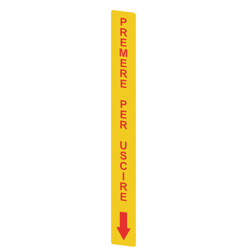 Pizzato VF AP-A1AGR01 Yellow adhesive in PC, rectangular 300x32 mm, red writing 