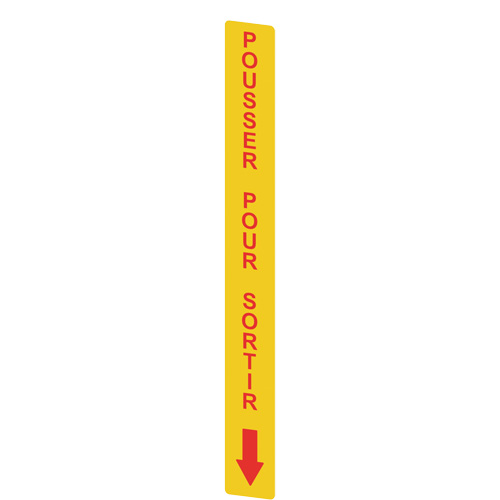 Pizzato VF AP-A1AGR05 Yellow adhesive in PC, rectangular 300x32 mm, red writing 