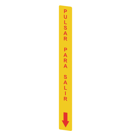 Pizzato VF AP-A1AGR06 Yellow adhesive in PC, rectangular 300x32 mm, red writing 