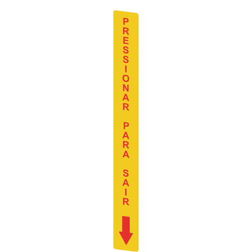 Pizzato VF AP-A1AGR09 Yellow adhesive in PC, rectangular 300x32 mm, red writing 