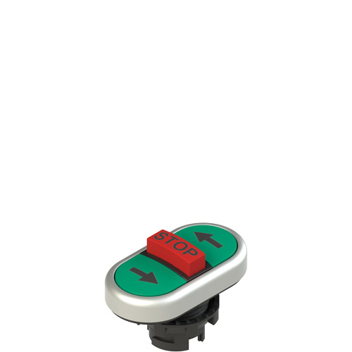 Pizzato E2 1PTRS9AAAZ Triple lower flush pushbutton, with marking Turkiye