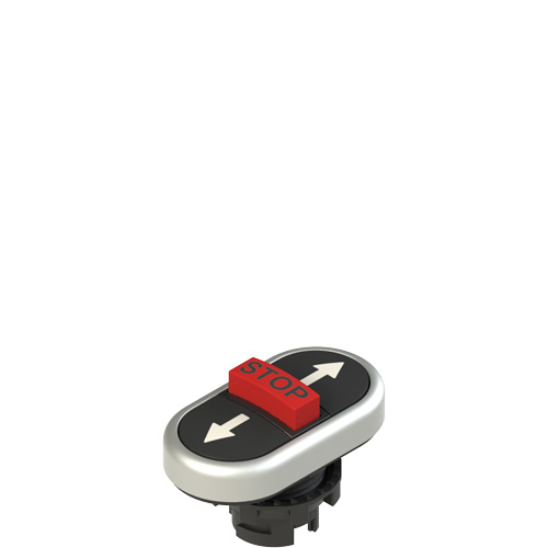 Pizzato E2 1PTRS9AABF Triple lower flush pushbutton, with marking Turkiye