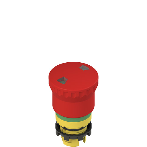 Pizzato E2 1PEPF4731 Push-pull emergency pushbutton with mechanical indicator with green marking dotted line Turkiye