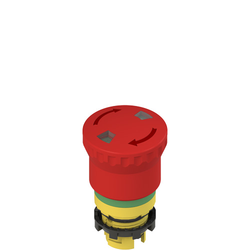 Pizzato E2 1PERF4731 Turn to release emergency pushbutton with mechanical indicator with green marking dotted line Turkiye