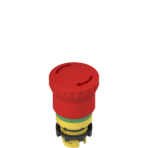 Pizzato E2 1PERZ4731 Turn to release emergency pushbutton with green marking dotted line Turkiye