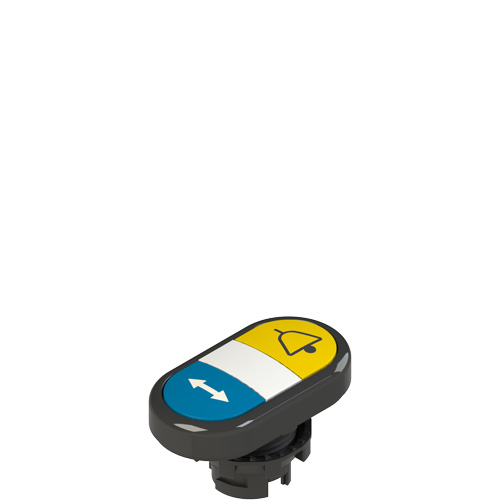 Pizzato E2 1PDRL1AADJ Double lower flush pushbutton, with marking Turkiye