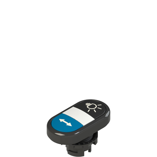 Pizzato E2 1PDRL1AADL Double lower flush pushbutton, with marking Turkiye