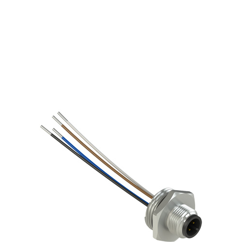 Pizzato VF CNM4MM M12 metallic male wired connector, 4 poles, for M20 threads Turkiye