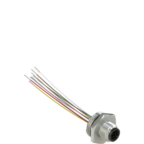Pizzato VF CNM8PM M12 metallic male wired connector, 8 poles, for PG 13,5 threads Turkiye