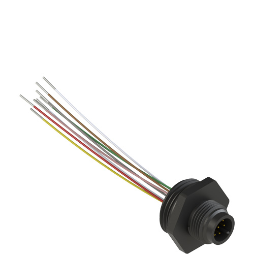Pizzato VF CNP8MM M12 plastic male wired connector, 8 poles, for M20 threads Turkiye