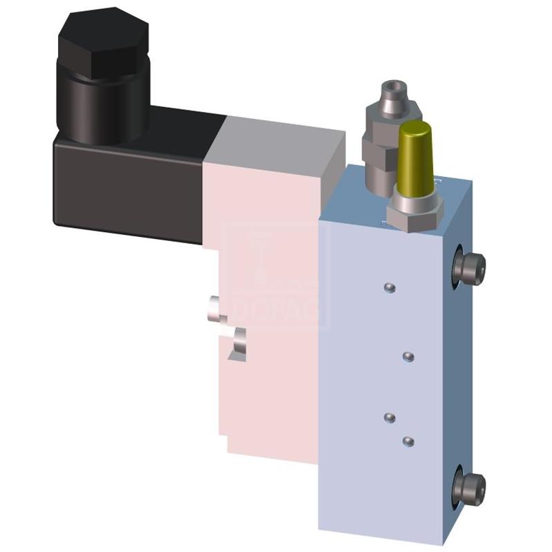 Dopag 401.02.81 Solenoid valve plate with industrial plug type CI Turkiye