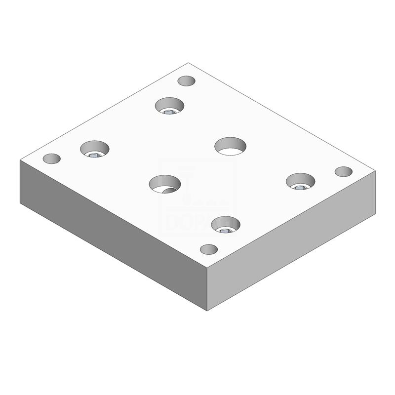 Dopag 480.13.42 Adaptor plate M6 (40x70 mm) to M8 (72x84 mm) Turkiye