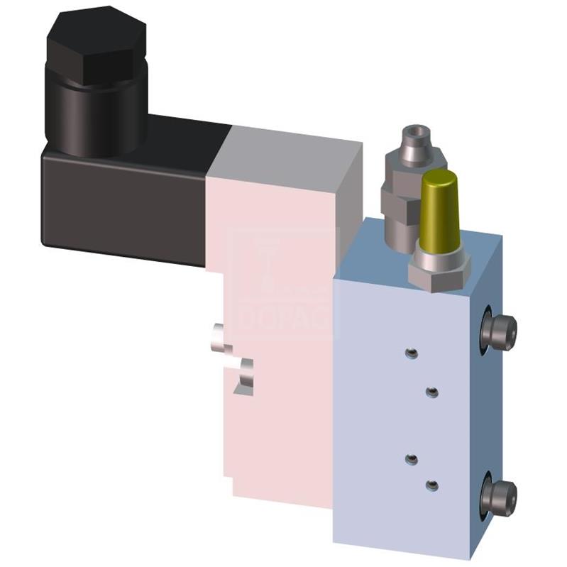 Dopag 401.02.80 Solenoid valve plate with industrial plug type CI Turkiye